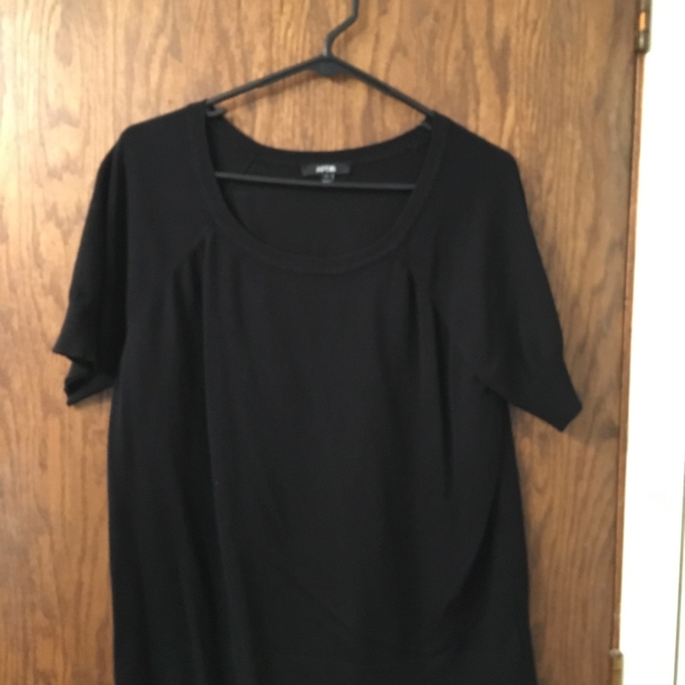 Apt.9 Black Knit Short Sleeve Sweater